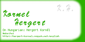 kornel hergert business card